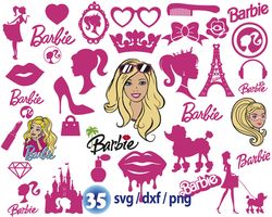 barbie doll svg, barbie princess svg, barbie fashion png, barbie pink svg