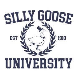 Silly Goose University Crewneck Svg, Silly Goose University Svg, Funny Goose Svg