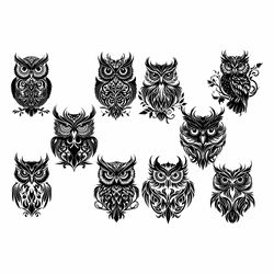 Owl SVG Bundle svg, Owl cut file, Owl clipart, Owl svg, Owl files for cricut, Owl Vector, Owl Cricut