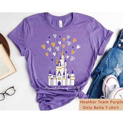 Disney Happiest Place On Earth Shirt / Disney Castle Mickey Balloon T-shirt /  100 Years of Wonder Anniversary / Disneyl