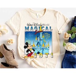 Retro Mickey Mouse Magical Since 1971 Shirt / Disney Fantasyland Castle T-shirt / Walt Disney World / Magic Kingdom / Di