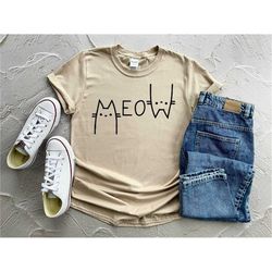 Cat Mom Shirt, Cat Lover Tee, Women Cat Lover, Animal Lover Shirt, Funny Cat Shirt, Meow Gift, Gift For Her, Cat Lady Sh