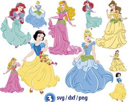 Disney Princesses svg, Princesses together svg, Snow White svg, Princess Rapunzel png