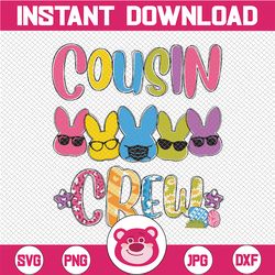 Cousin Crew png, Cute Easter Bunny Rabbits png, Easter png, Kids Shirt Design, Cousin Crew png, Easter Bunny png Sublima