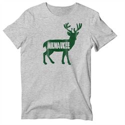 Youth Vintage Buck Of Milwaukee Short Sleeve T-Shirt, Milwaukee Basketball Shirt For Kids