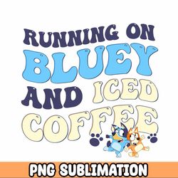 File Running On Blue Dog & Coffee PNG