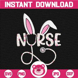 Easter Nurse Stethoscope Png Sublimation Design, Easter Sublimation Png,Easter Floral Day Png,Easter Png, Easter Bunny P