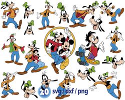 Disney Goofy svg, Mickey svg, Minnie svg, Pluto svg, Daisy Duck svg