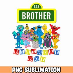 Elmo Birthday Brother PNG digital download