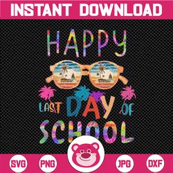 Vintage Happy Last Day of School Funny Tie Dye PNG, funny Hello Summer PNG, Summer Break, Last Day of School, Teacher, S
