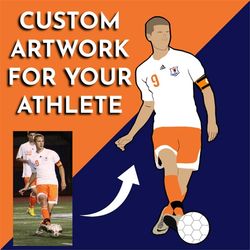 Custom Portrait For Your Athlete | Custom Illustration From Photo | Printing Available On Posters, Canvas, Mugs, Shirts,