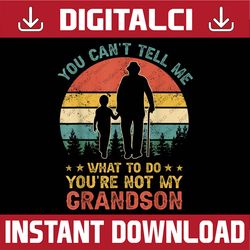 You Can't Tell Me What To Do You're Not My Grandson Best Dad Daddy Father's Day Happy Father's Day PNG Sublimation