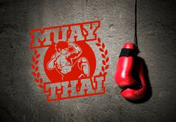 Muay Thai, Thai Boxing, The Martial Art Of Thailand, Gym Sticker, Car Stickers Wall Sticker Vinyl Decal Mural Art Decor