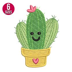 Cactus plant embroidery design, Machine embroidery design, Instant Download