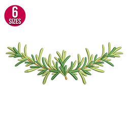 Rosemary Wreath machine embroidery design, Digital download, Instant download