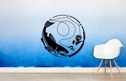fishing sticker, wall sticker vinyl decal mural art decor