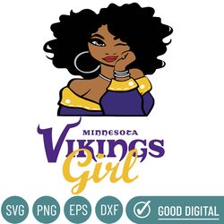 Minnesota Vikings Girl Svg, Nfl Svg, Cricut File, Svg, Football Svg
