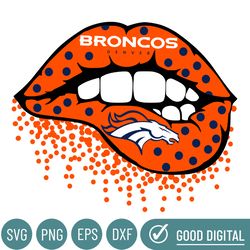 Denver Broncos Lips Svg, Png, Broncos Lips Svg, Denver Broncos Svg For Cricut, Denver Broncos Logo Svg, Denver Broncos