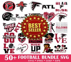 50 Atlanta Falcons Svg Bundle, NFL svg, Football Svg