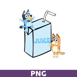 Bluey And Bingo & Juice Bottle Png, Bluey Png, Bluey And Bingo Png, Bluey Iced Coffee Png, Bluey Dog Png - Download