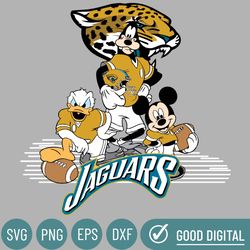Jacksonville Jaguars Football Mickey SVG Design For Cricut Silhouette Cut Files Layered And Print And Cut, NFL Svg,