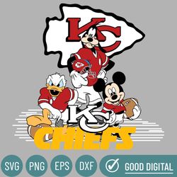 Mickey Mouse Kansas City Chiefs Nfl SVG PNG DXF EPS PDF Clipart For Cricut – Mickey Mouse Kansas City Chiefs Nfl SVG