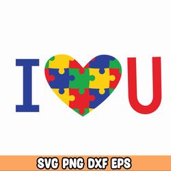 I Love You with Autism png sublimation design download,Autism Awareness png,Autism heart png,sublimate designs downlo