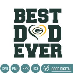 Best Dad Ever svg, Best Dad Ever Green Bay Packers svg, Packers svg, Packers png, Green Bay Packers Logo, Packers Cricut