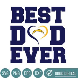Best Dad Ever Los Angeles Chargers svg, Chargers svg, Chargers png, Los Angeles Chargers Logo, Chargers Cricut, Chargers