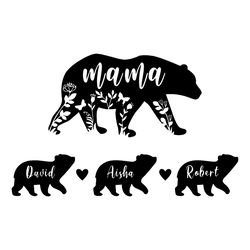 Mama Bear And Kids Bear SVG Shirt, Mom Shirt With Children SVG