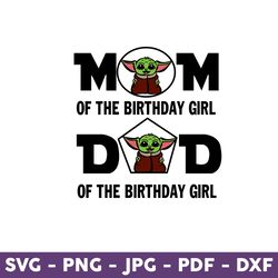 Baby Yoda Mom or Dad Birthday Svg, Mom Svg, Baby Yoda Svg, Disney Svg, Mother's Day Svg - Download File