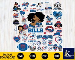 Buffalo Bills Bundle svg,Buffalo Bills Nfl svg, Bundle sport Digital Cut Files svg eps dxf png, for Cricut, Silhouette