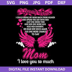 I Really Wish Mom Svg, Mom Quote Svg, Mother's Day Svg, Png Jpg Pdf Dxf Digital File