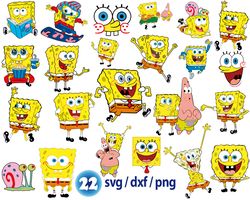 SpongeBob SquarePants svg, Patrick Star svg, Squidward Tentacles svg pn