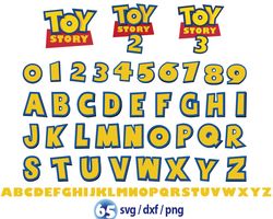 Toy Story Font svg, Toy Story Alphabet svg, Toy Story png