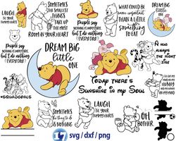 Winnie the Pooh quotes svg, Piglet svg, Cute Pooh quote svg png