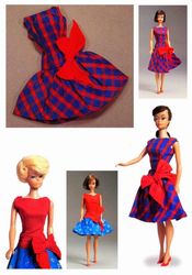 Barbie dress pattern in PDF bodice pattern and barbie skirt pattern Vintage barbie clothes pattern Digital download PDF