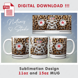 Converse Sublimation Design - 11oz 15oz MUG - Digital Mug Wrap