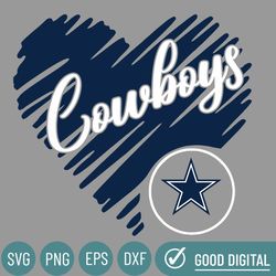 Cowboys Heart Svg, Dallas Cowboys Png, Dallas Cowboys Svg For Cricut, Dallas Cowboys Logo Svg, Dallas Cowboys Cut File,