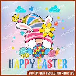 It's Time For Bunny Gnome Rabbit Hunting Happy Easter Day PNG, Easter Png, Happy Easter PNG, Easter Day Png, Easter