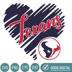 Texans Heart Svg, Houston Texans Png, Houston Texans Svg For Cricut, Houston Texans Logo Svg, Houston Texans Cut File