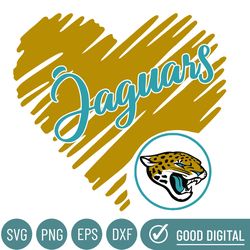 Jaguars Heart Svg, Jacksonville Jaguars Png, Jacksonville Jaguars Svg For Cricut, Jacksonville Jaguars Logo Svg, Jaguars