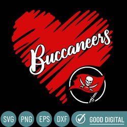 Buccaneers Heart Svg, Tampa Bay Buccaneers Png, Tampa Bay Buccaneers Svg For Cricut, Tampa Bay Buccaneers Logo Svg