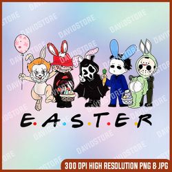 Happy Easter Scary Horror Easter Movie Bunny Hunting Eggs PNG, Happy Easter PNG, Easter Png, Happy Easter PNG, Easter