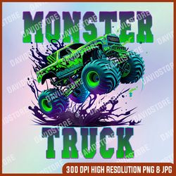 Monster Truck PNG, Easter Png, Happy Easter PNG, Easter Day Png, Easter Sublimation, PNG, Digital Download