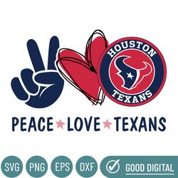 Peace Love Houston Texans Svg, Sport Svg, Football Svg, Football Teams Svg, Nfl Svg, Houston Texans Svg, Texans Football