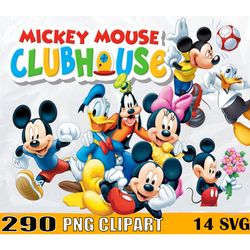 290 Mickey Mouse Clipart Png, Mickey Font, Minnie Mickey Printables, Mickey Clipart, Disney Clipart Bundle