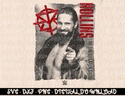 WWE Seth Rollins Greater Good Distressed Portrait Centered  Digital Prints, Digital Download, Sublimation Designs, Subli