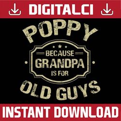 Father's Day Poppy Because Grandpa Is For Old Guys Best Dad Daddy Father's Day Happy Father's Day PNG Sublimation
