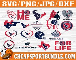 Bundle 18 Files Houston Texans Football team Svg, Houston Texans Svg, NFL Teams svg, NFL Svg, Png, Dxf, Eps
